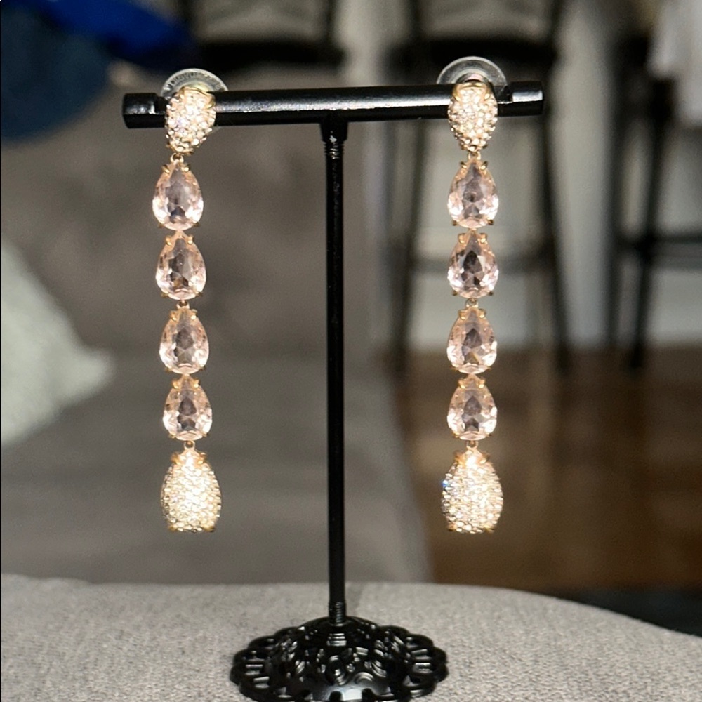 Swarovski pink crystal with Swarovski mini diamond chips